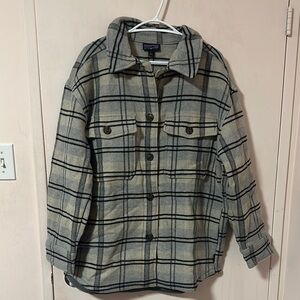 Plaid Button-Up Jacket
